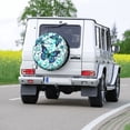 thumbnail image 7 of Kll Blue Floral With Butterflies Tire Cover,Universal Wheel Tire Cover For Trailer, Rv, Suv, Truck,Camper And Many Vehicle,(15 Inch), 7 of 7