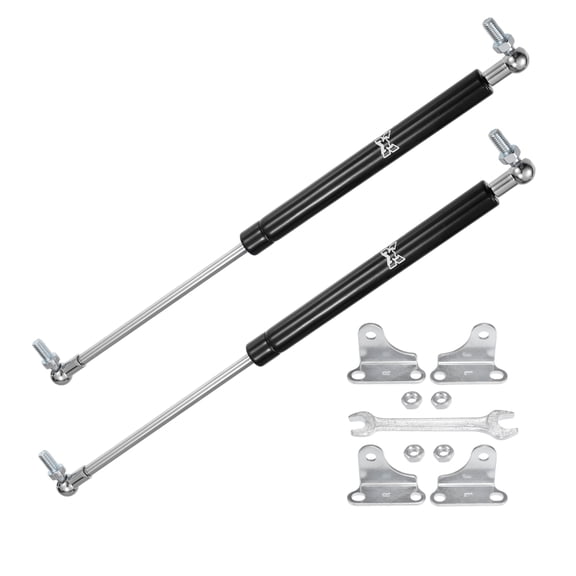 Unique Bargains 2 Pcs 15inch 67lb/298N Black Lift Supports Struts Shocks Gas Spring with Wrench Universal for RV Car