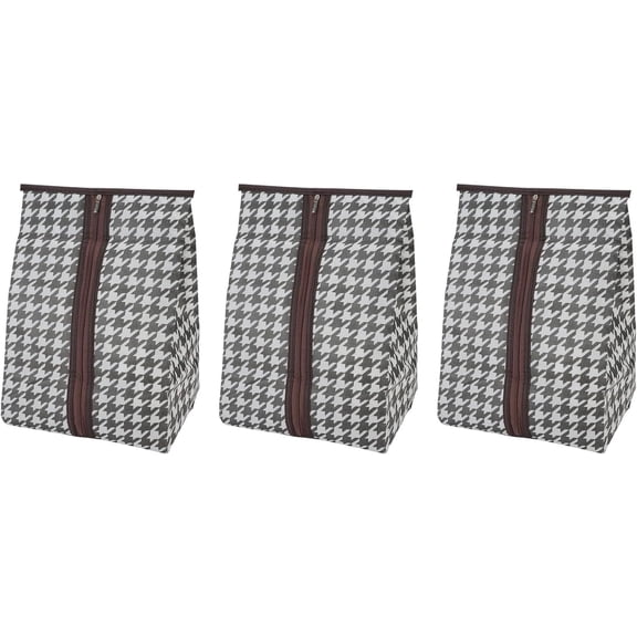 CEYAZYE 3 Pack Portable Shoe Bags for Travel, Waterproof and Dustproof Shoe Protector Bag for Gym, Travel Essentials Shoe Organizers Storage with Handles for Men and Women (Flat Style)