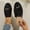 Black, variant on Women's Bohemian Sequin Closed Toe Mule Flats, Slip On Trendy Comfortable Casual Summer Shoes Silver 37