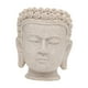 thumbnail image 1 of Escultura de maceta con cabeza de Buda, color gris, para decoración de plantas de interior. Altura 106 cm, 1 of 9