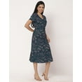 thumbnail image 3 of Moomaya Women's Printed Button Down Dress V Neck Short Sleeve Midi Dress, 3 of 8