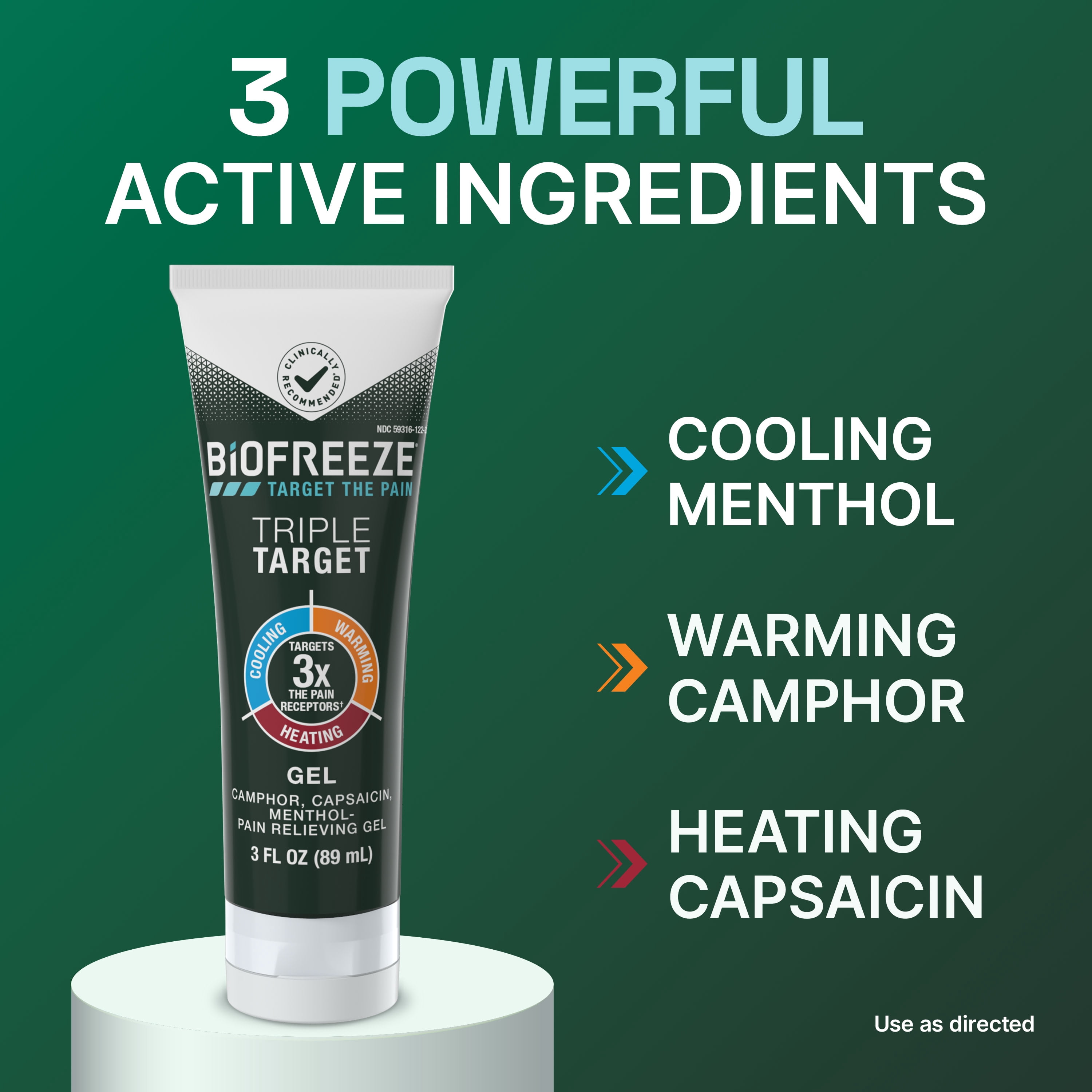 Biofreeze Triple Target Muscle & Arthritis Pain Relief Gel with