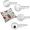 thumbnail image 4 of BANET Pillow Covers , Red Blue Decor Throw Pillows Pillowcase Summer Outdoor Decorations Farmhouse Cushion Case for Couch Home White, 4 of 5