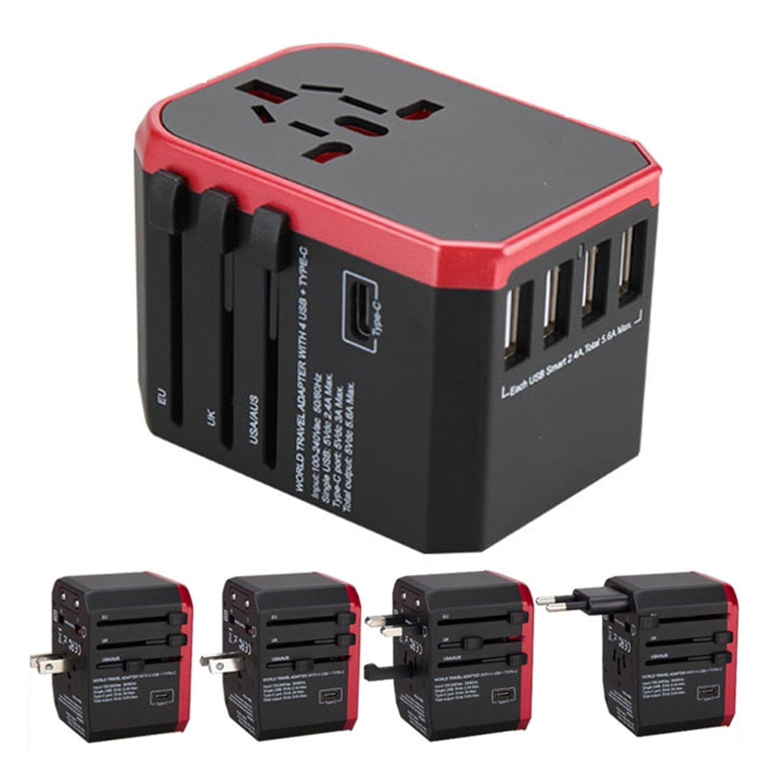 Travel Smart Adapter International Adaptor Wall USB Type C Charger AC Power