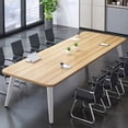 thumbnail image 3 of Executive Luxury Office Desk Conference Modern Secretary Supplies Computer Desks Metal European Mesa Escritorio Modern Furniture My Lux Decor Round, 3 of 19