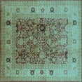 thumbnail image 1 of Ahgly Company Indoor Square Oriental Light Blue Traditional Area Rugs, 5' Square, 1 of 4