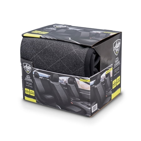 AUTO DRIVE 3 PIECE WETSUIT SEAT COVERS BLACK AND GRAY, UNIVERSAL FIT, SC534004