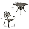 thumbnail image 2 of Haverchair 5 Piece Patio Bistro Dining Set, Outdoor All-Weather Cast Aluminum Dining Table Set, 4 Chairs and 1 Table, 2 of 8