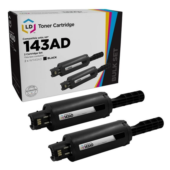 LD 2PK Compatible Replacement for HP 143A W1143AD Black Toner Reload Cartridges for 1001nw 1202w