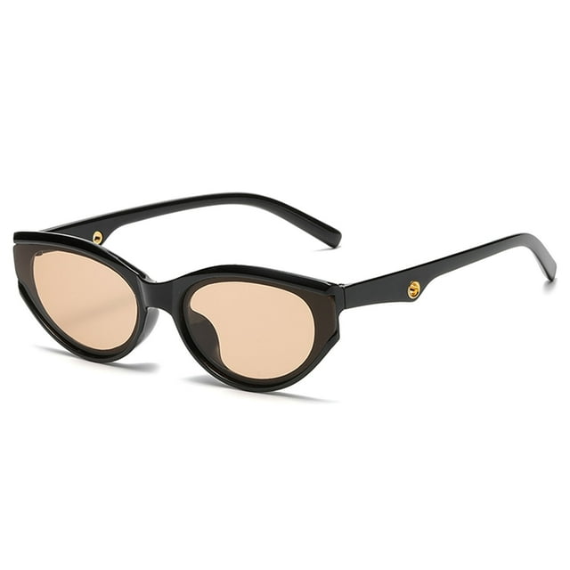 Adults Unisex Summer Personality Fashion Transparent Retro Wide Leg Multicolor Small Sunglasses