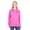 Passion Pnk Strp, variant on Ladies' Odyssey Striped Poly Fleece Lapover Hood - PASSION PNK STRP - M