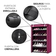 thumbnail image 5 of Zapatera de 5 Niveles Multifuncional | Estante para Zapatos | Almacenamiento de Calzado de Acero Inoxidable | Closet Organizador para Tenis | Tela Impermeable, 5 of 5