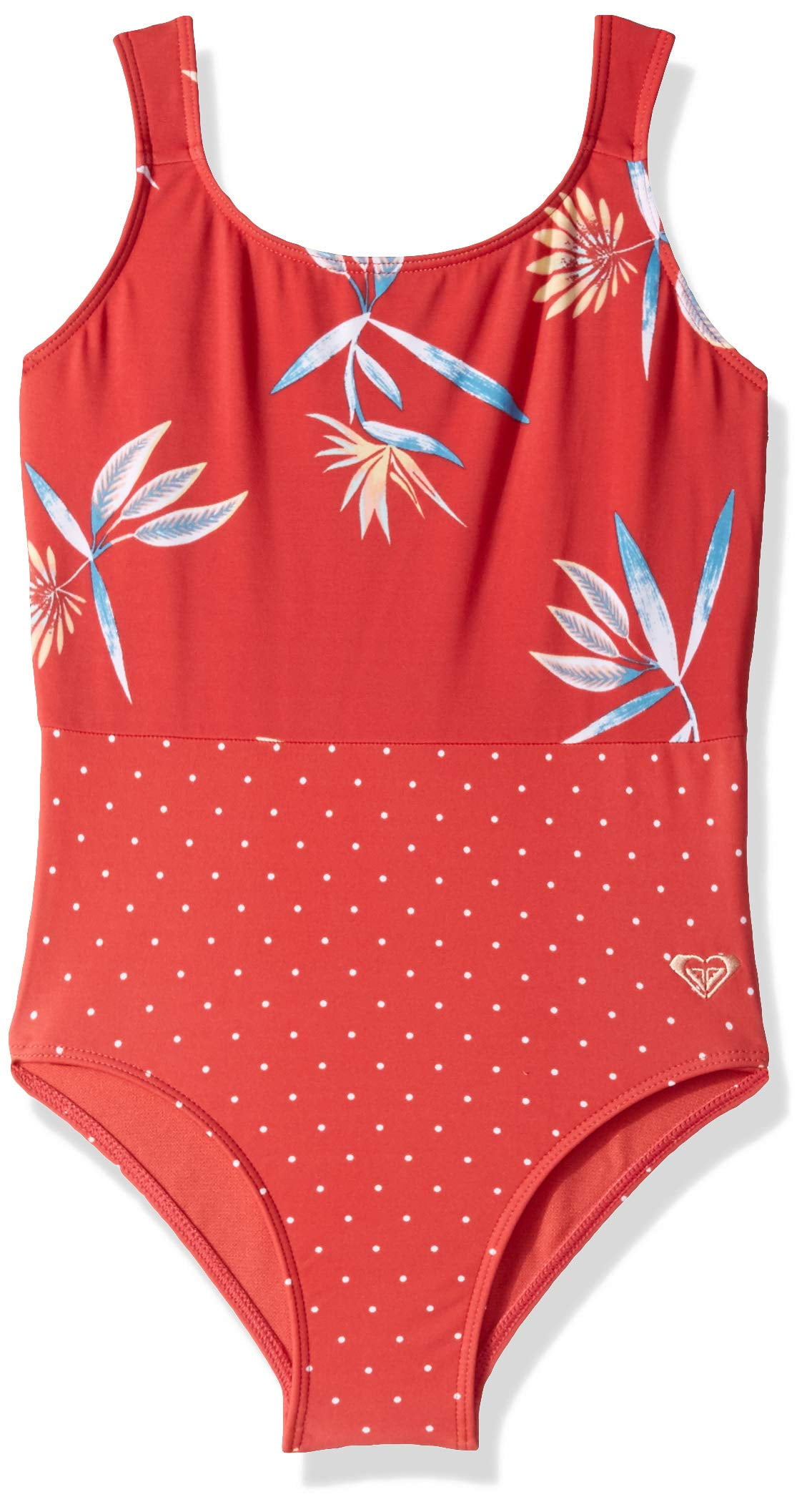 Roxy Girls Swimwear Folky Dot Floral One Piece Swimsuit 16