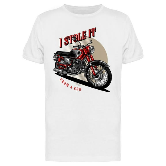 Retro Motorcycle   Design T-Shirt Men -Image by Shutterstock, Male x-Large