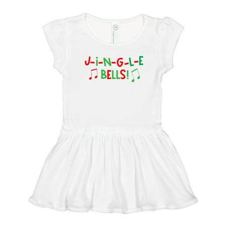 

Inktastic Chirstmas Jingle Bells Musicical Spelling Gift Toddler Girl Dress