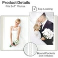 thumbnail image 3 of BAN Small Photo Album 5x7 (Ivory), 2-Pack Plastic Photo Book, 24 Pockets Show 48 Pictures, Mini Picture Binder with Customizable Album Cover, 5 x 7 Clear Sleeves, 3 of 16