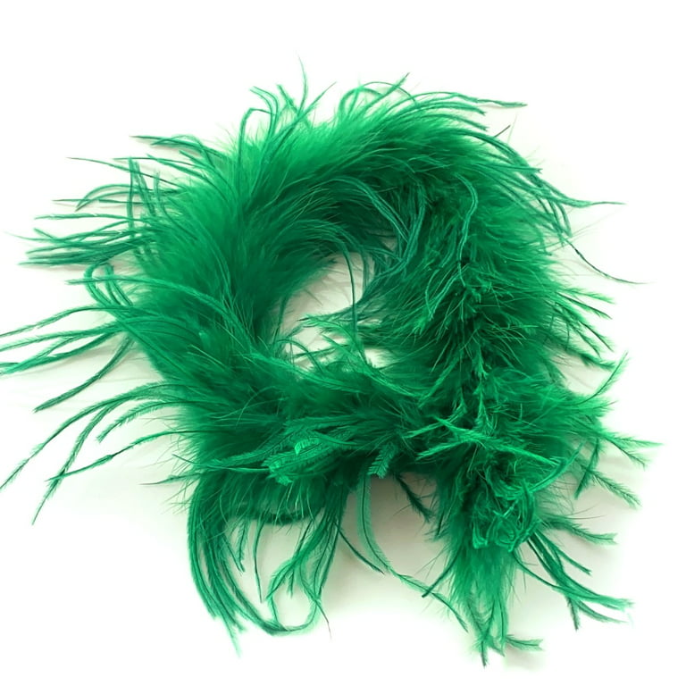 Ostrich Marabou Feather Boa - 18 Length - Emerald Green 