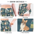 thumbnail image 6 of FORMRS Womens Swim Shorts Mesh Liner Quick Dry Casual Beach Board Bottom with Pockets, Sizes S-2XL, Blue Cartoon Dog Pattern, 6 of 9