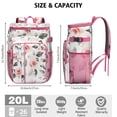 thumbnail image 3 of Travel Cooler Bag - Pioneer Flower Floral Print Pattern Camping Beer Cooler Backpack with Bottle Opener- Waterproof Insulated Picnic Backpacks - Cooler Bag for Beach, 3 of 6