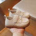 thumbnail image 5 of ITSAME Girls Dress Shoes, Adjustable Strap Soft Sole Round Toe Kids Fashion Comfortable Loafers Beige 8(Toddler), 5 of 9