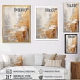 thumbnail image 4 of Designart "Minimalistic Horizon With Beige And Gold Waves III" Coastal Minimalism Floater Framed Canvas Art Print, 4 of 5