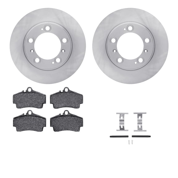 Dynamic Friction Company Rear Brake Rotors with 5000 Advanced Brake Pads includes Hardware 6512-02058