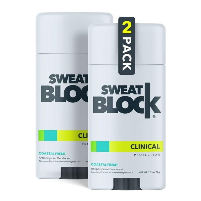 Desodorante antitranspirante SweatBlock Clinical, paquete de 2