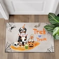 thumbnail image 4 of Trick or Treat Bernese Mountain Dog Funny Mummy Cosplay Pumpkin Candy Basket Doormat Berner Lover Gifts Indoor Outdoor Welcome Mat - 12016, 4 of 5