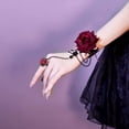 thumbnail image 4 of Fingerless Gloves for Women Subcultures Rose Flower Wristband Cuff Sleeves Decorative Gloves for Girl Wrist Decors, 4 of 9