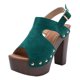 thumbnail image 4 of MKLEKYY Sandalias de Playa para Mujer, de Tacón Alto, para Verano, Informales, para Salir, Vacaciones, Fiestas, Citas Nocturnas, Con Punta Abierta, Elegantes, Cómodas, Con Diseño de Hebilla y Tiras., 4 of 4