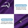 thumbnail image 5 of CGK Linens 3-Piece Premium Duvet Cover Set - King Size Soft Comforter Cover With Zipper & Matching Pillowcases, Purple, 5 of 7