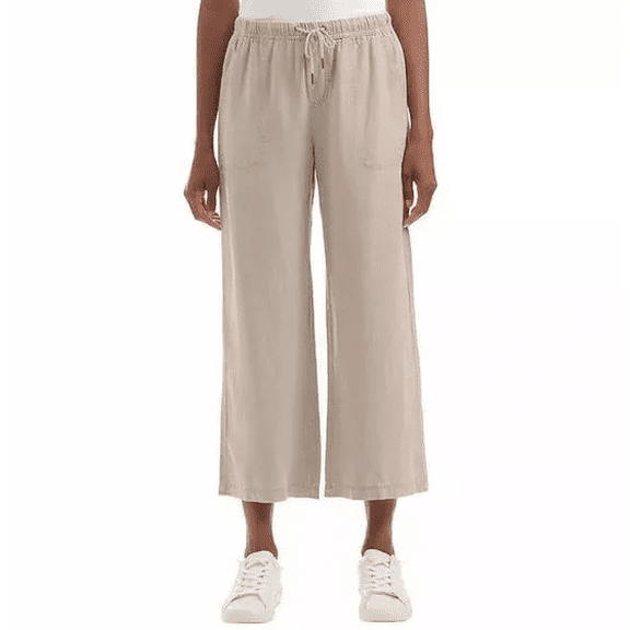 Splendid Ladies' Wide Leg Crop Pants (Brown Fawn, Medium)