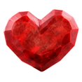 thumbnail image 1 of Benzara BM229882 Stéatite à Facettes Coeur Accent Décor&44; Rouge - Grand, 1 of 5