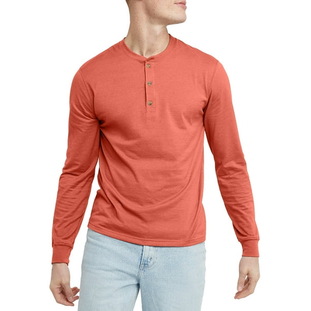 Hanes Originals Men's Cotton Long Sleeve Henley
