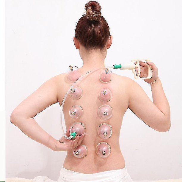 Juego de ventosas de vacío para masaje, juego de ventosas de acupuntura china, fisioterapia, succión, masajeador de salud, 12 Uds.