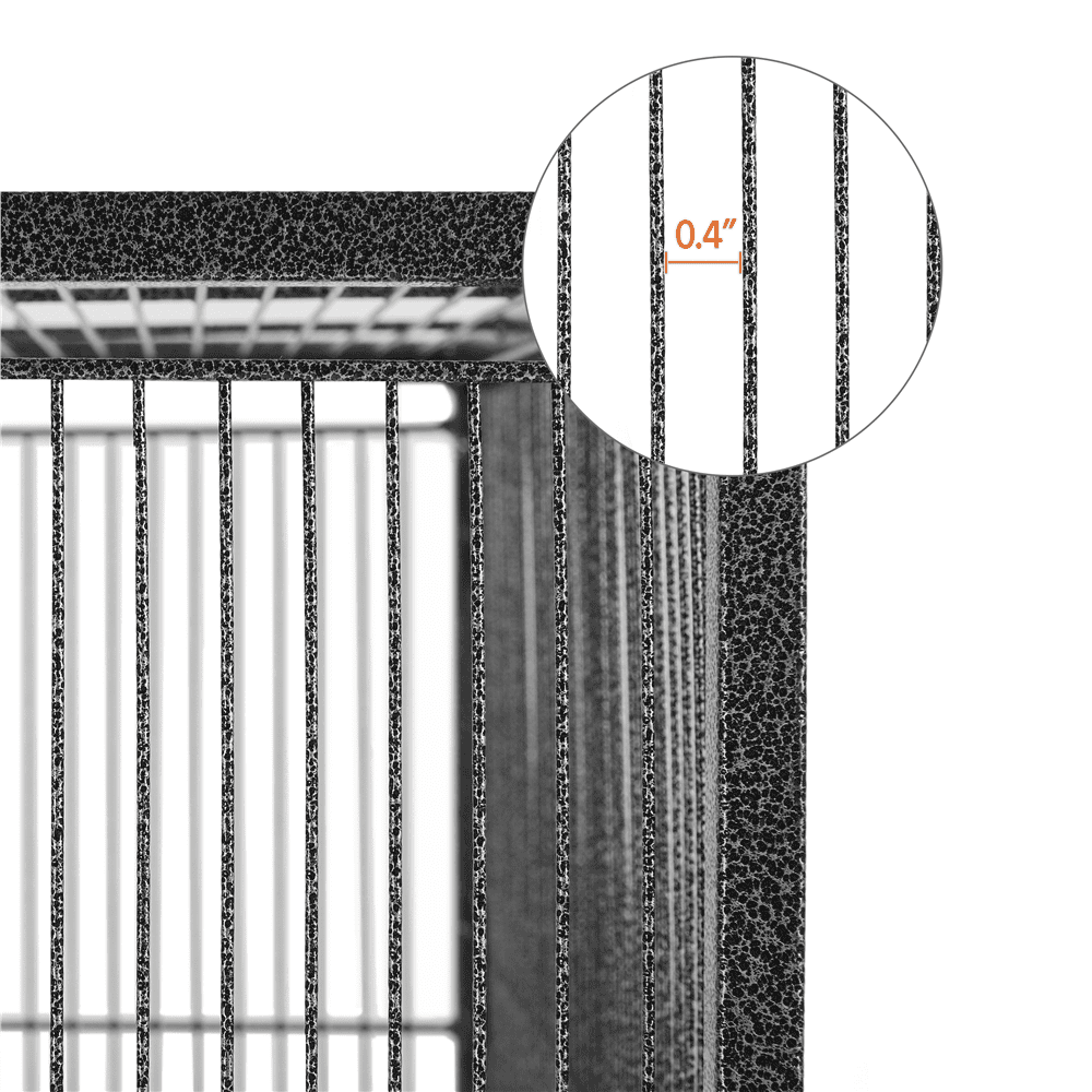 Renwick 54"H Large Rolling Metal Pet Cage for Birds or Small Animal, Black