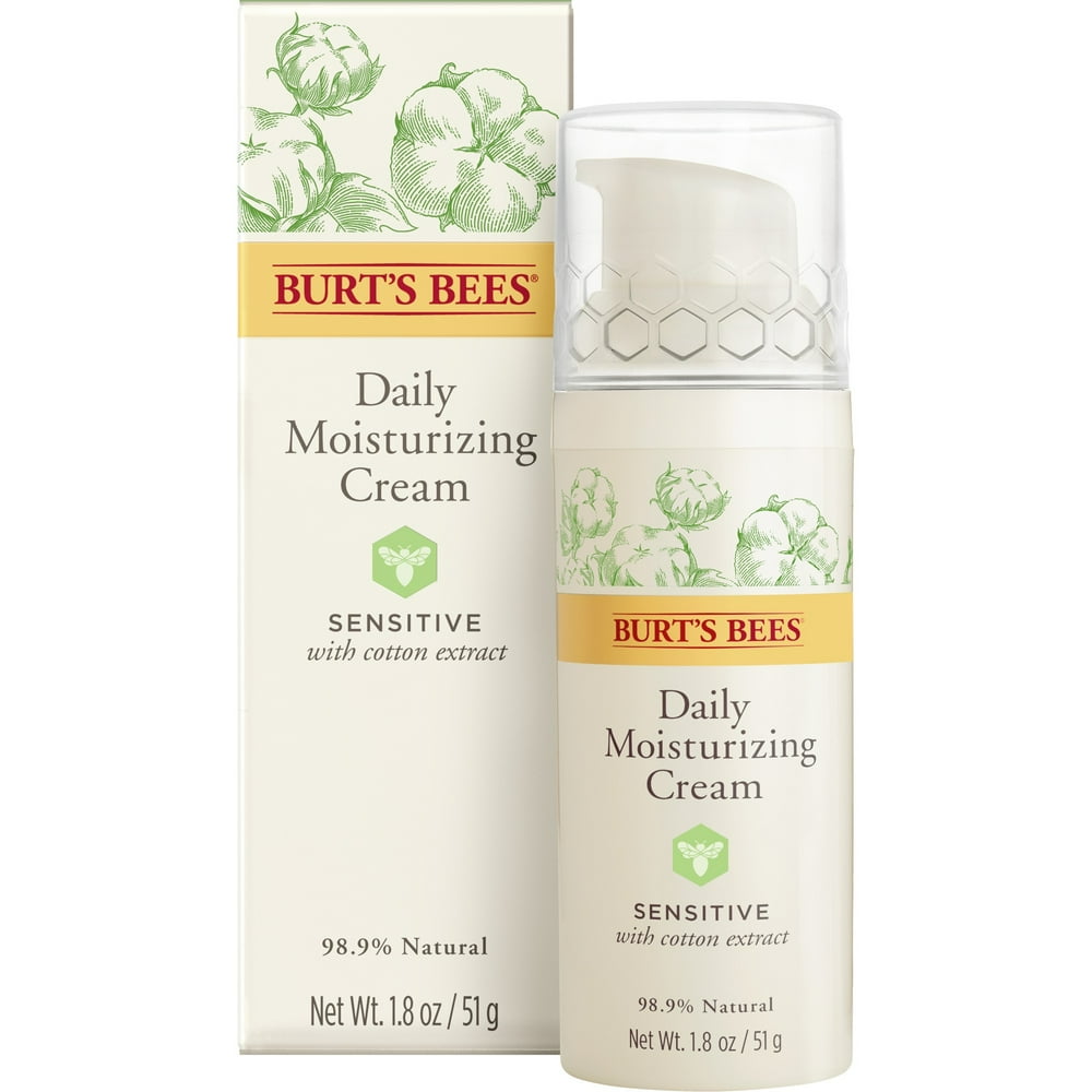 Burt's Bees Daily Face Moisturizer Cream For Sensitive Skin, 1.8 oz