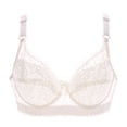 thumbnail image 1 of Ropa interior fina de copa completa, sujetador pequeño de talla grande, sujetador de encaje ajustable inalámbrico para mujer, cubierta de pecho, copa BCD, sujetadores de encaje de talla grande Tan Jianjun unisex, 1 of 2