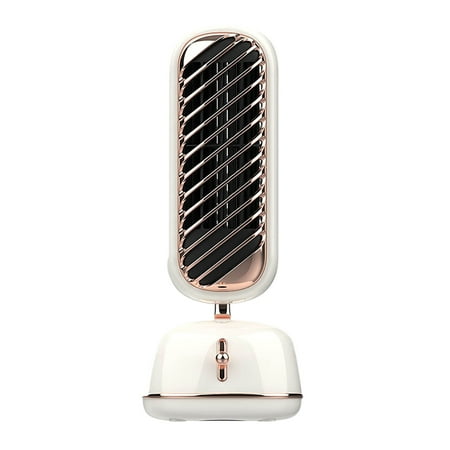 

Retro USB Vertical Fan Bladeless - Desk Table Fan with 3 Speeds Vertical A-Ir Conditioner Portable Small Bladeless Oscillating Fan for Bedroom Office Desktop
