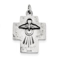 thumbnail image 2 of Sterling Silver Antiqued Alpha Omega Cross Pendant, 2 of 3