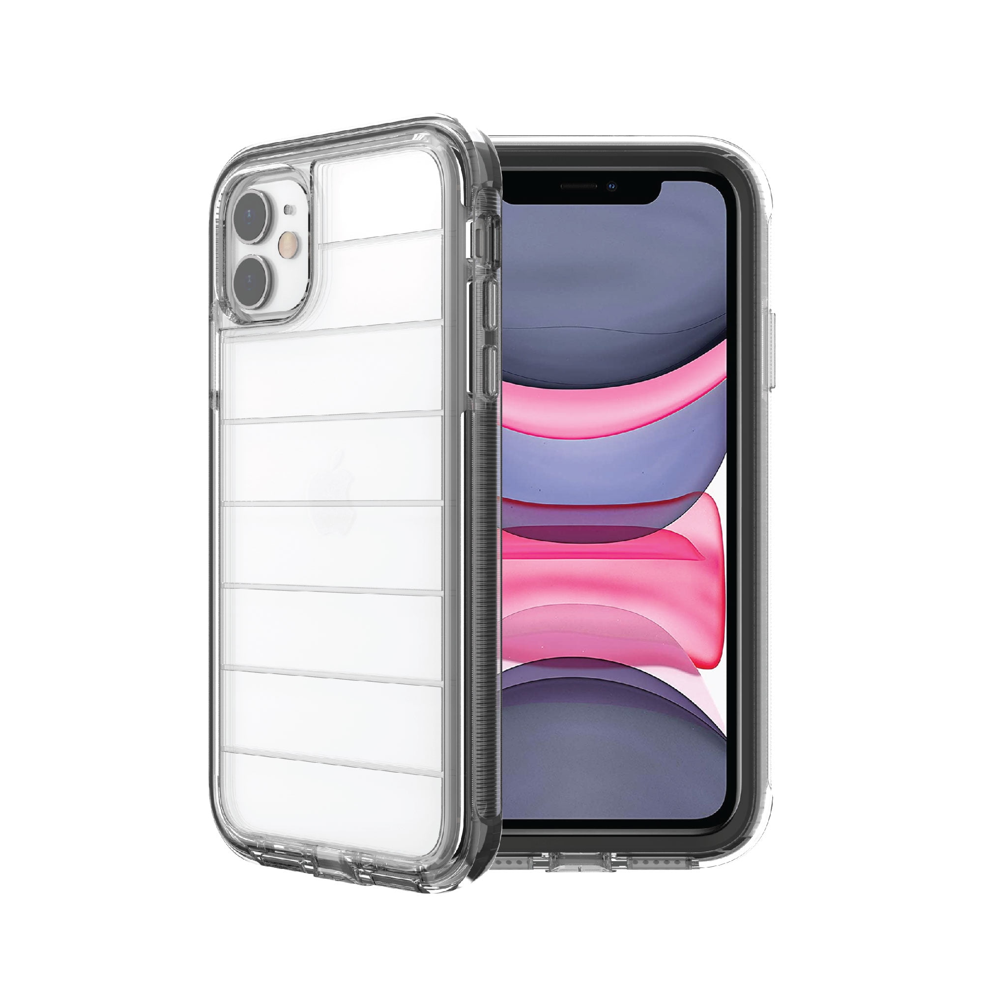onn Slim Rugged Phone Case for iPhone 11/iPhone XR, Clear