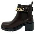 thumbnail image 3 of Women's Lug Sole Mid Chunky Block Heel Fashion Elastic Panel Ankle Bootie, 3 of 4