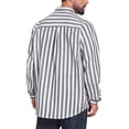 thumbnail image 3 of INSPIRE CHIC Men's Stand Collar Long Sleeve Button Down Striped Dress Shirts with Chest Pocket M Black, 3 of 4