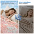 thumbnail image 2 of Pink Boho Cooling Blanket,Lightweight Breathable Summer Throw Blanket with Double Sided Cold Effect,Vintage Abstract Tribal Decorative Oriental Picnic Blankets Bed Sheet for Hot Sleepers 60"x80", 2 of 8