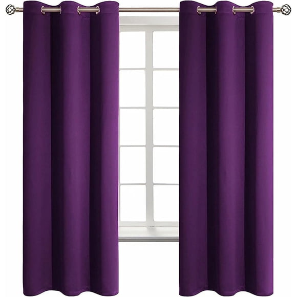 Blackout Curtains For Bedroom - Grommet Thermal Insulated Room Darkening Curtains For Living Room, Set Of 2 Panels