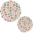 thumbnail image 7 of SKYSONIC Dog Paws Pattern Pot Holders Trivets, 2 Pcs Heat Resistant Trivets,Dog Paw Prints Cotton Thread Weave Mats for Hot Pads Pans Pot Bowl Teapot for Kitchen Decor, 7 of 7