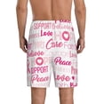 thumbnail image 3 of Fotbe Breast Cancer Pink Ribbons Awareness (2) Pajama Shorts for Men, Men's Pajama Bottoms, Sleepwear,Short Pajama Pants-Large, 3 of 9