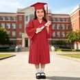 thumbnail image 6 of Kids Graduation Gown and Cap Set, Unisex Preschool Kindergarten Doctoral Robe with Pockets and 2026 Tassel for Girls Boys Zipper Ceremony Graduation Outfits 2-12Y Valentines Party Birthday Gifts, 6 of 8
