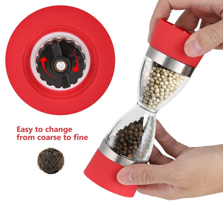 2 in 1 Salt and Pepper Grinder, Adjustable Ceramic Rotor